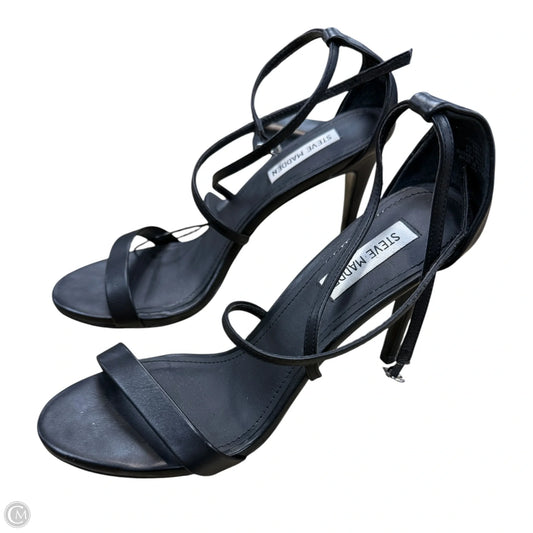Sandals Heels Stiletto By Steve Madden In Black, Size: 10