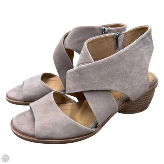 Sandals Heels Block By Sofft In Taupe, Size: 9