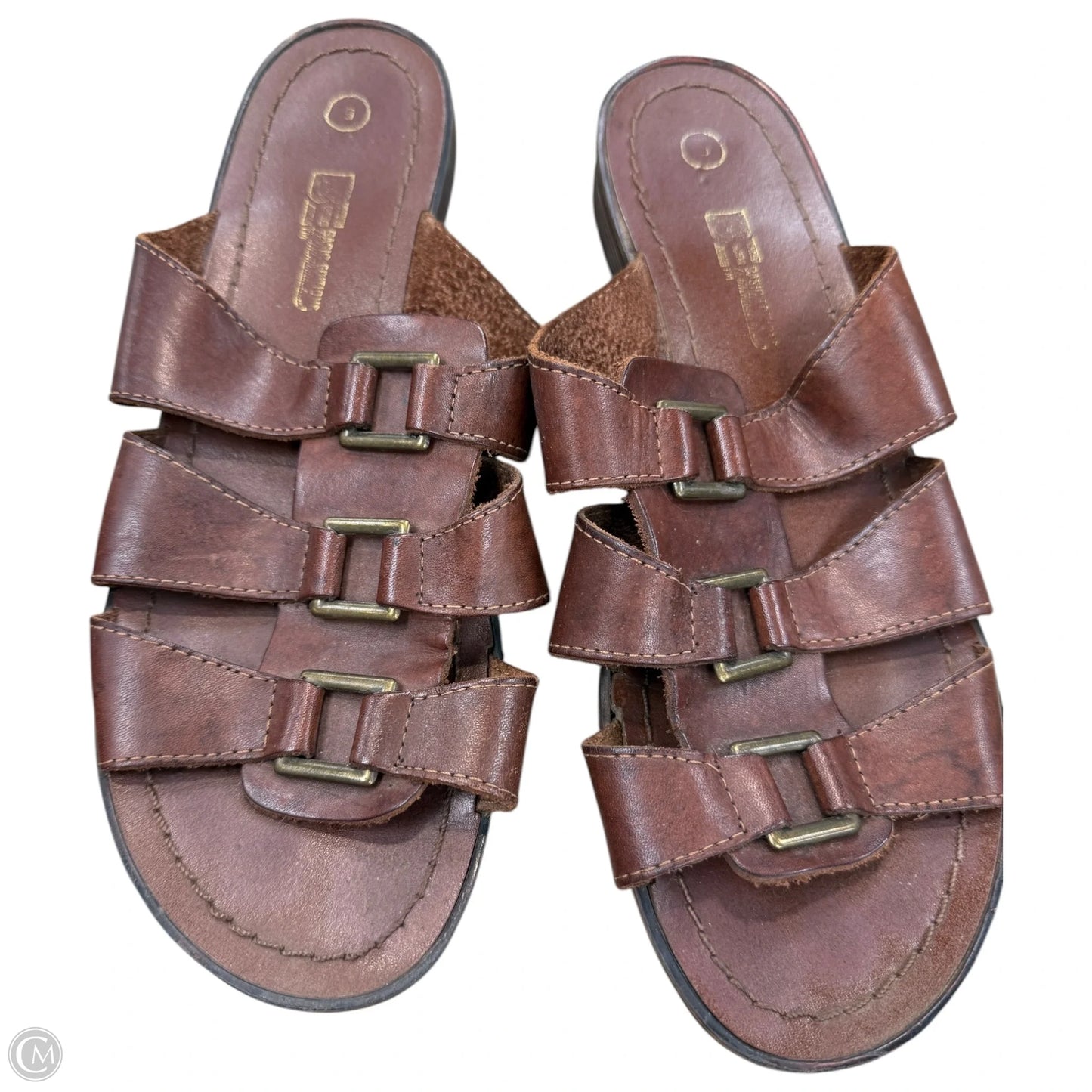 Sandals Flats By Basic Editions In Brown, Size: 9