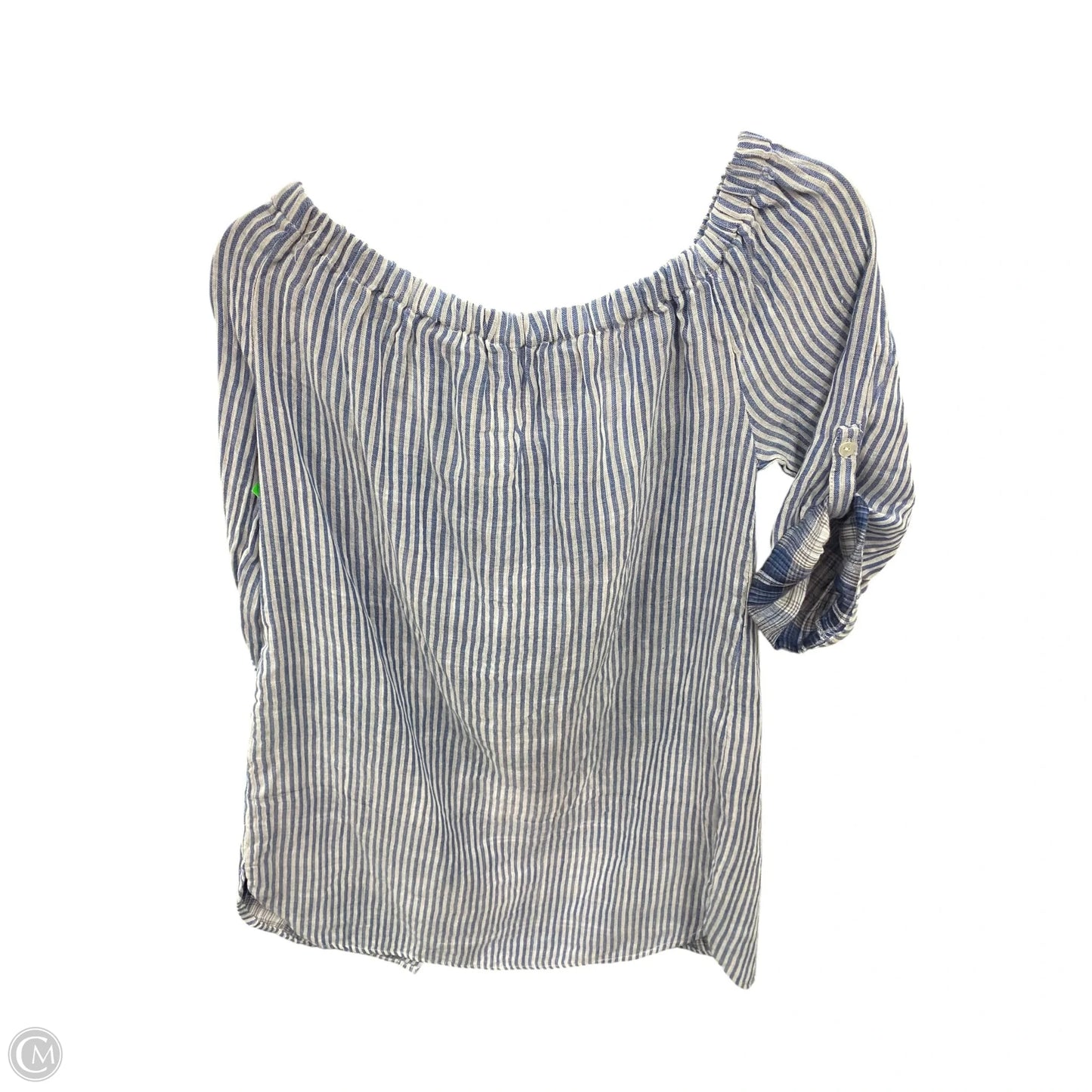 Swimwear Cover-up By Blue Island In Blue & White, Size: M