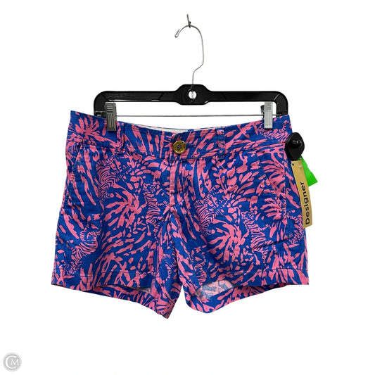 Shorts Designer By Lilly Pulitzer In Blue & Pink, Size: 4