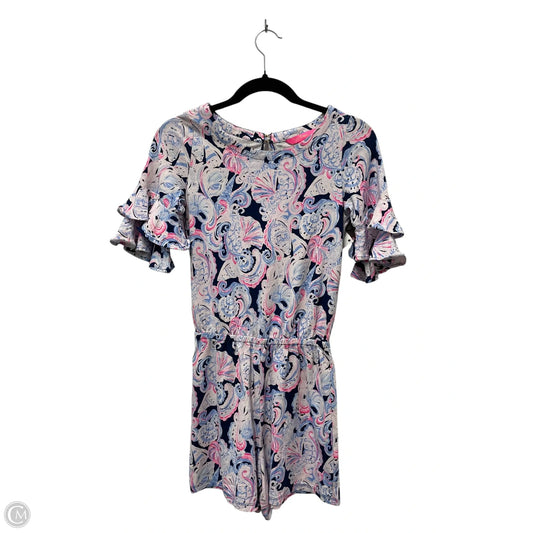 Romper Designer By Lilly Pulitzer In Blue & Pink, Size: Xxs