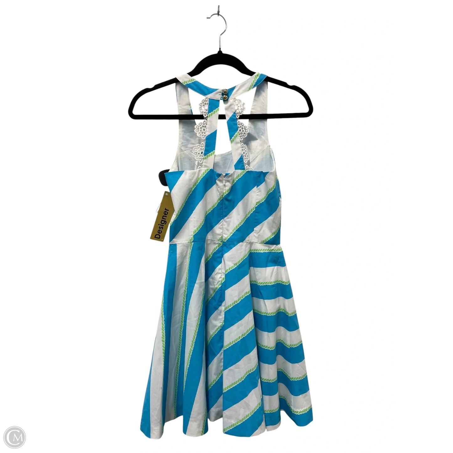 Dress Designer By Lilly Pulitzer In Blue & Green, Size: Xxs