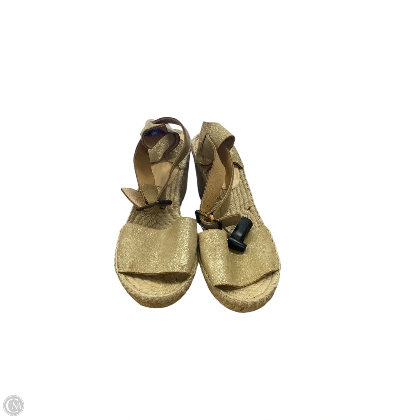 Sandals Heels Wedge By J. Crew In Gold, Size: 7