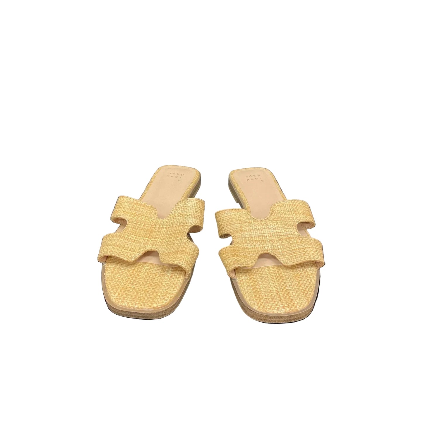 Sandals Flats By A New Day In Beige, Size: 6