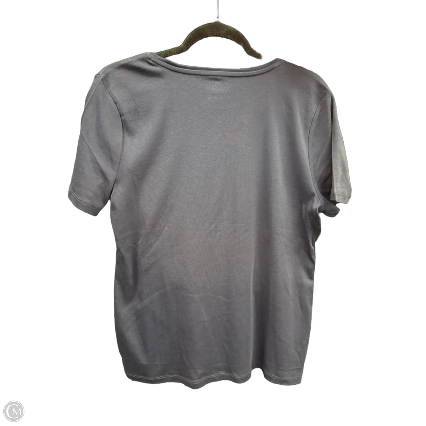 Top Short Sleeve Basic By Talbots In Navy, Size: L