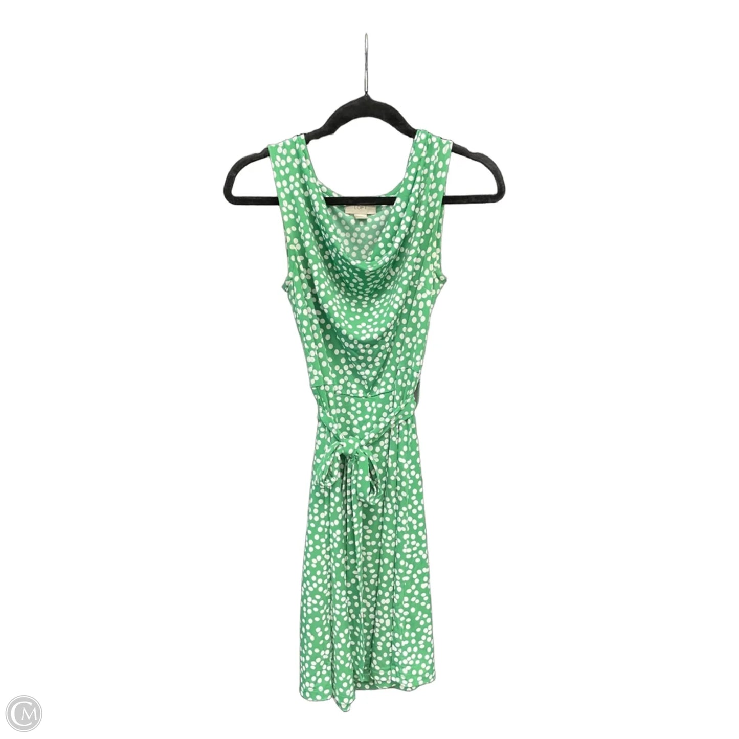 Dress Casual Short By Loft In Green & White, Size: Xs