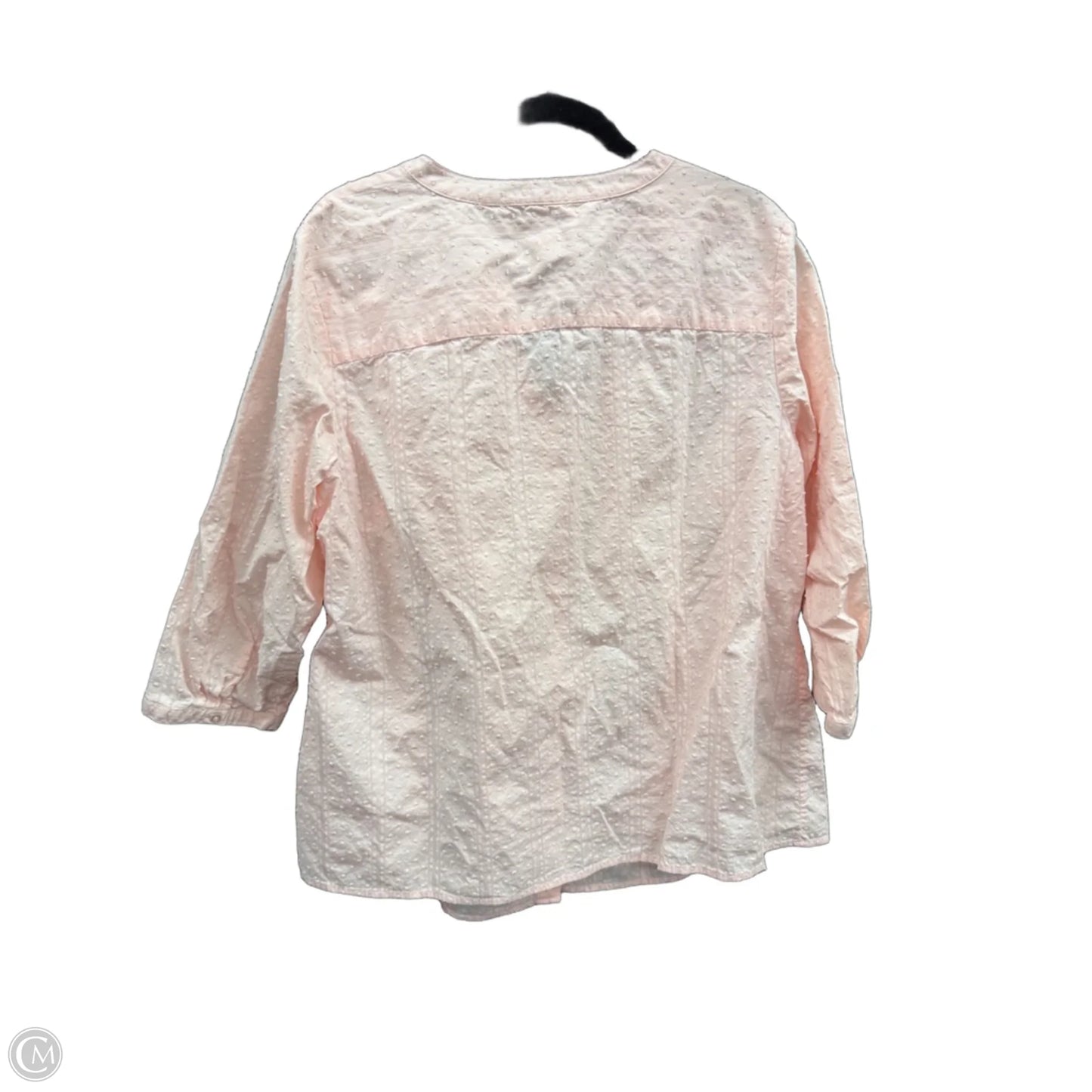 Blouse Long Sleeve By Talbots In Pink, Size: 2x