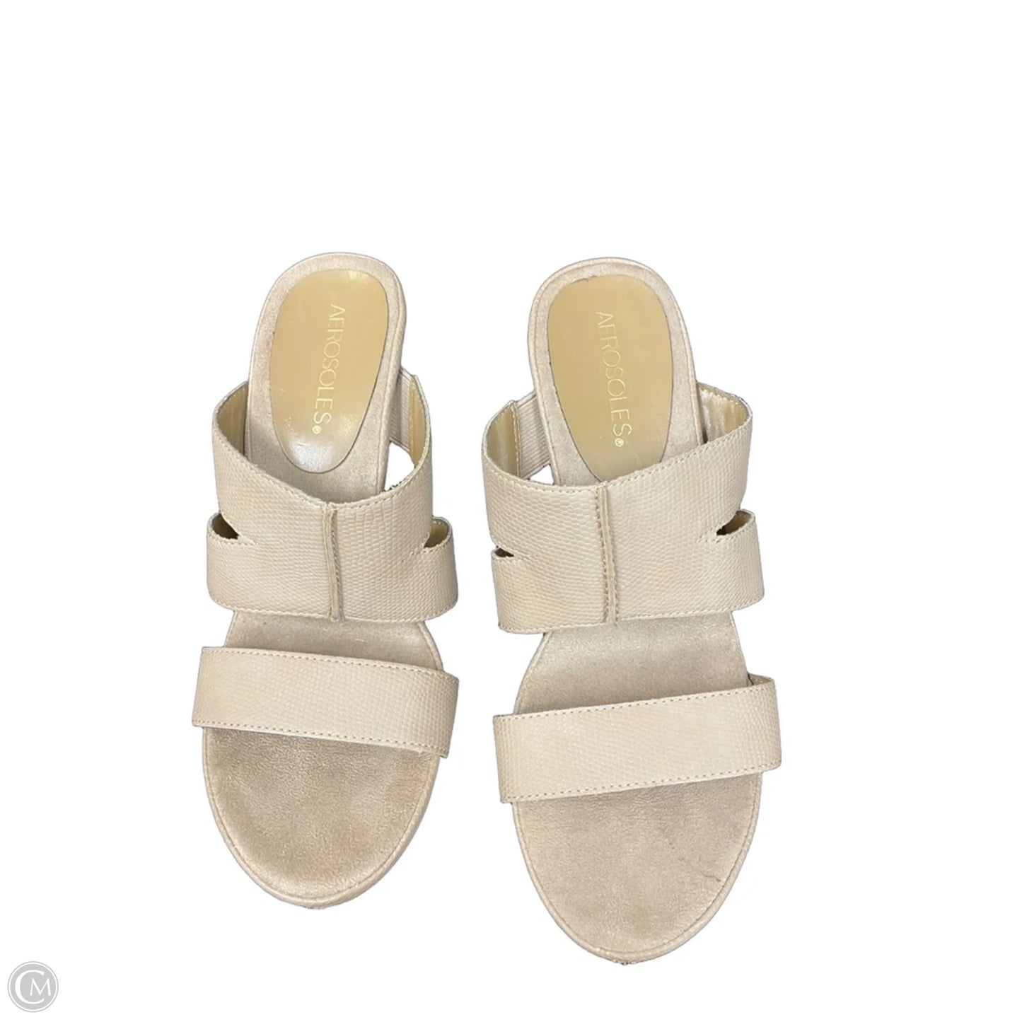 Sandals Heels Kitten By Aerosoles In Tan, Size: 7