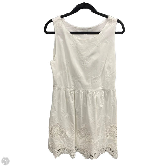 Dress Casual Midi By Garnet Hill In White, Size: 14