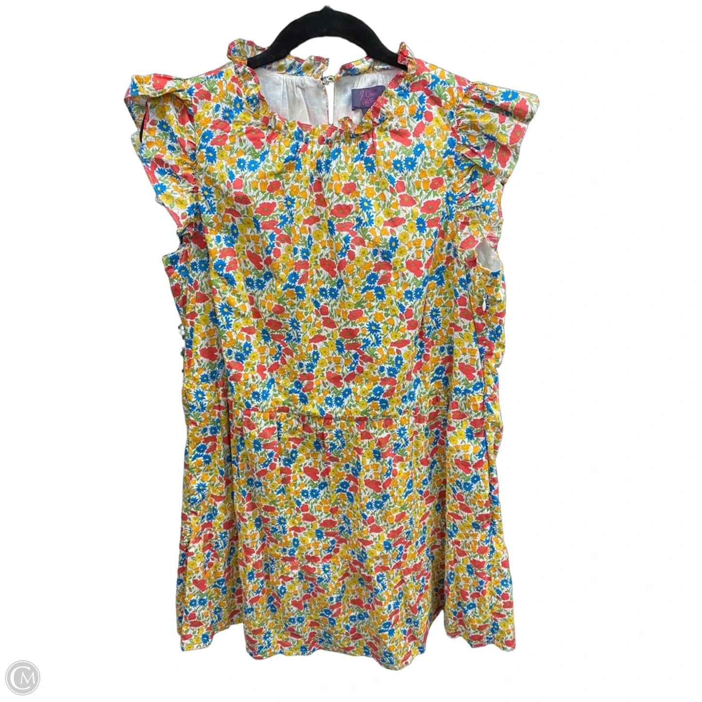 Dress Casual Short By J. Crew In Blue & Yellow, Size: L