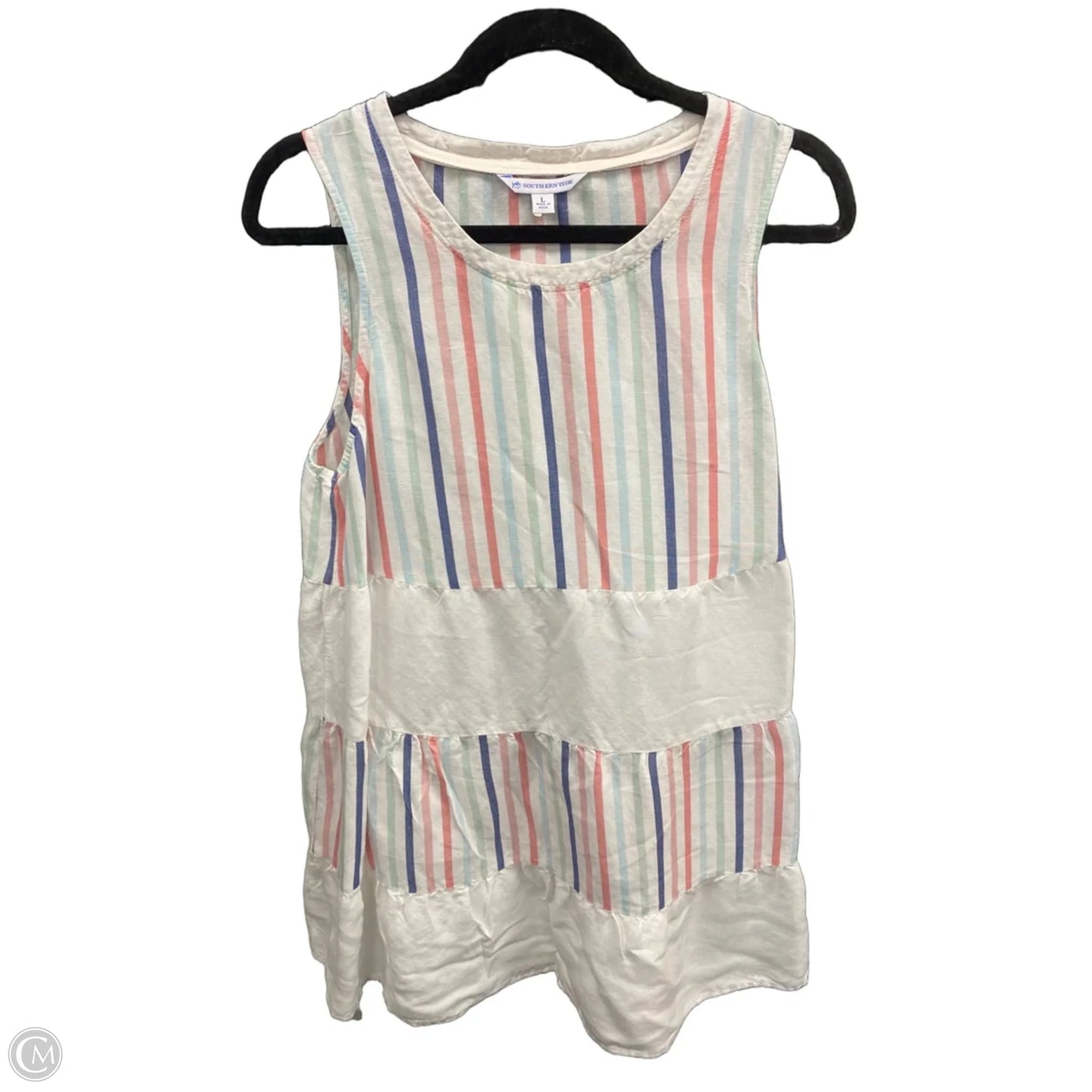 Dress Casual Short By Southern Tide In Blue & White, Size: L