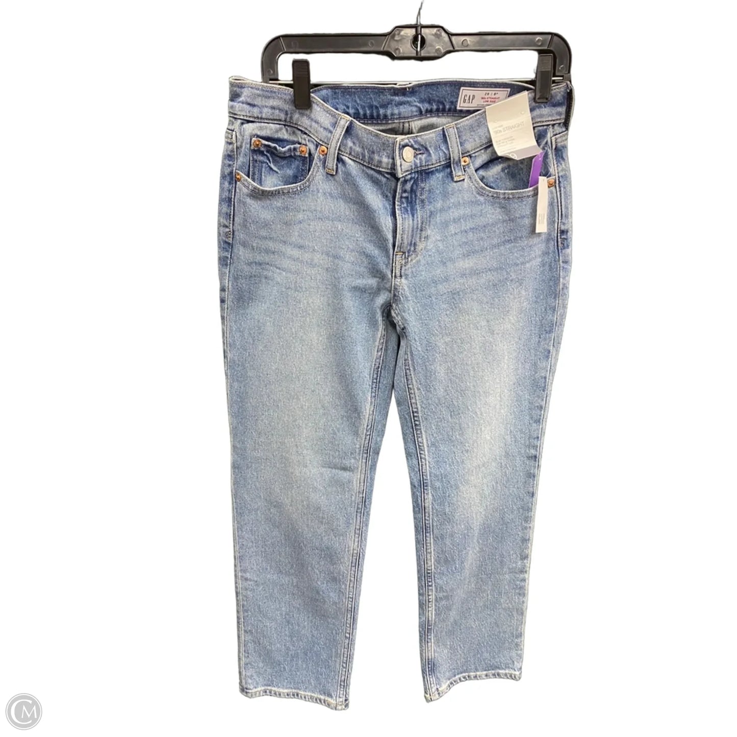 Jeans Straight By Gap In Blue Denim, Size: 8p