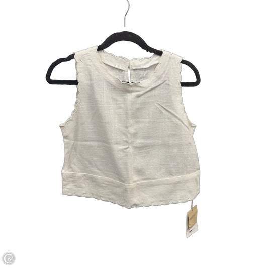 Blouse Sleeveless By Cmc In Ivory, Size: Xs