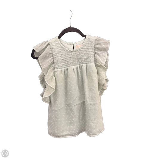 Blouse Short Sleeve By Loft In Green, Size: Xsp