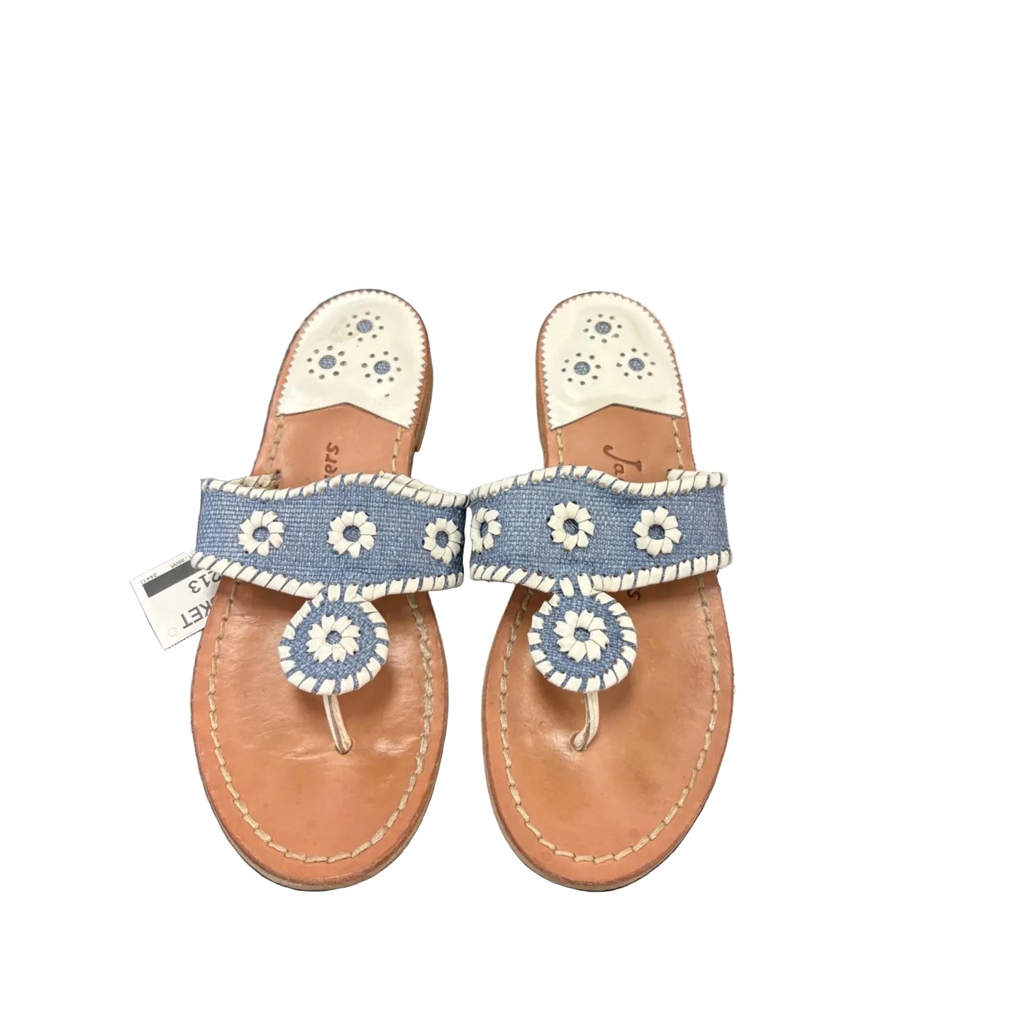 Sandals Flats By Jack Rogers In Blue & White, Size: 7