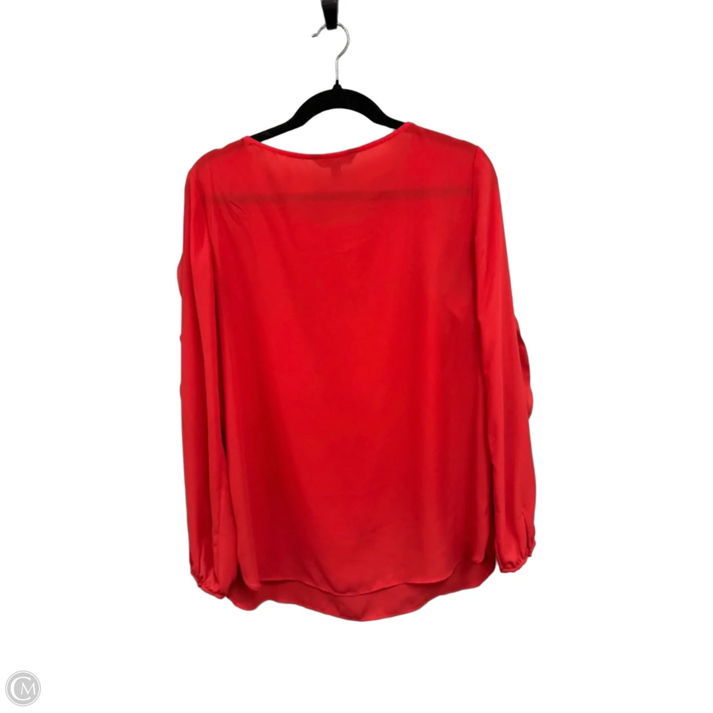 Blouse Long Sleeve By Banana Republic In Orange, Size: M
