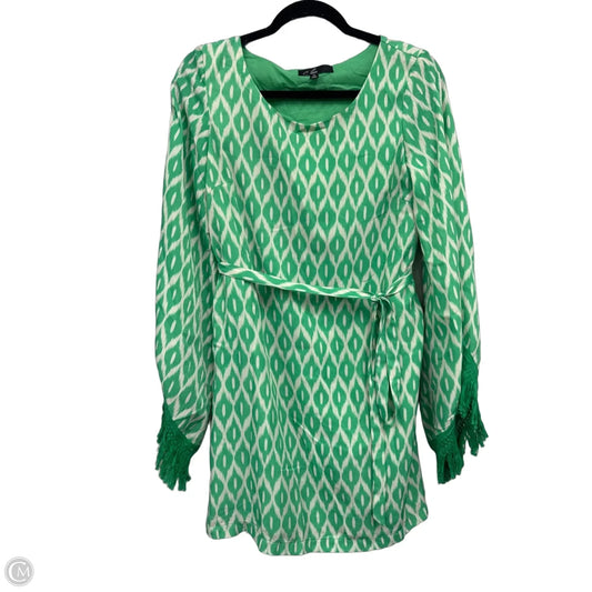 Dress Casual Short By C Luce In Green & White, Size: M