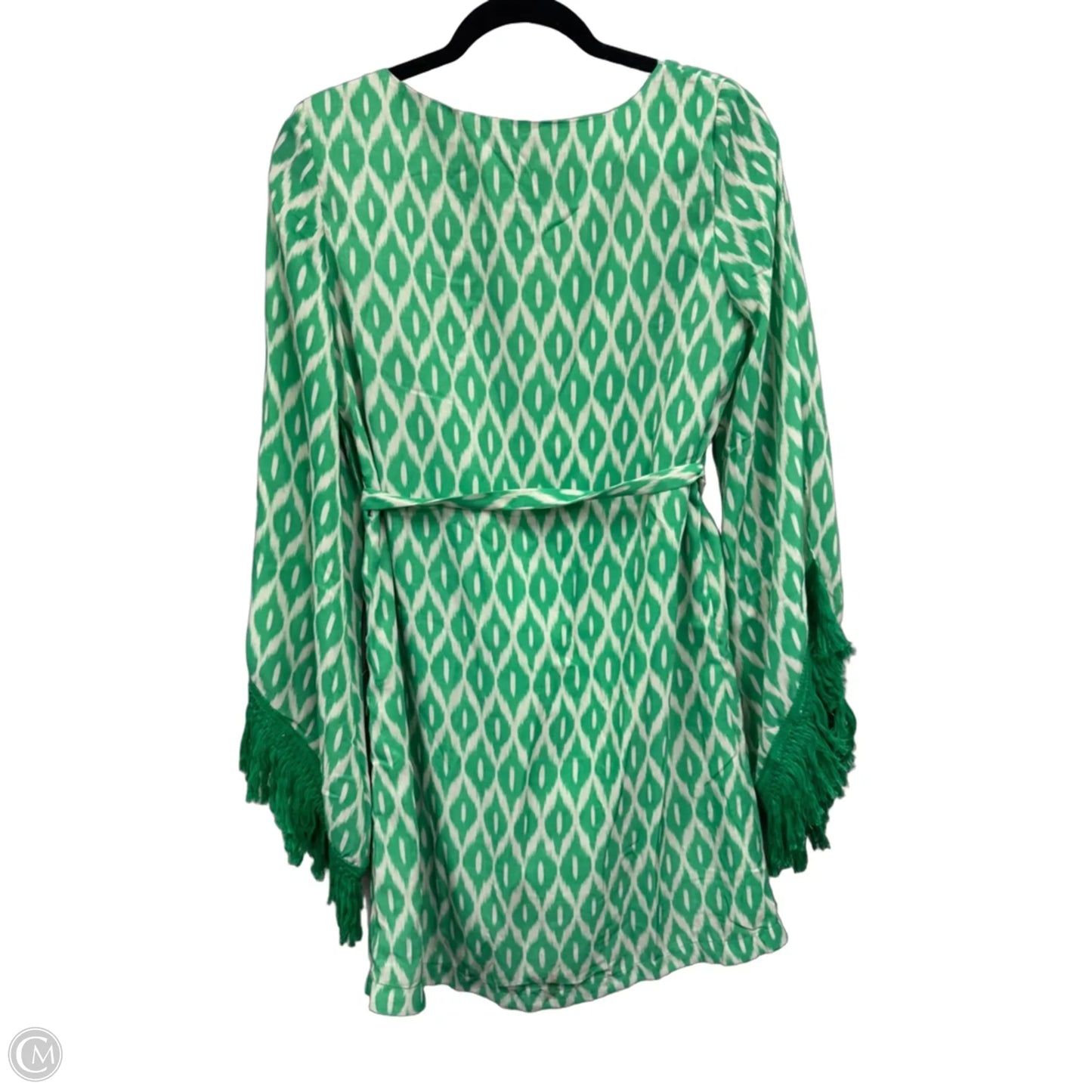 Dress Casual Short By C Luce In Green & White, Size: M