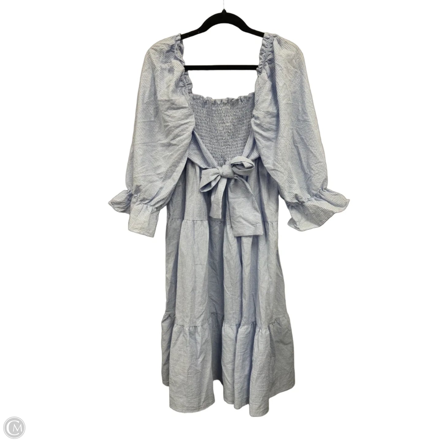 Dress Casual Short By Clothes Mentor In Blue & White, Size: L