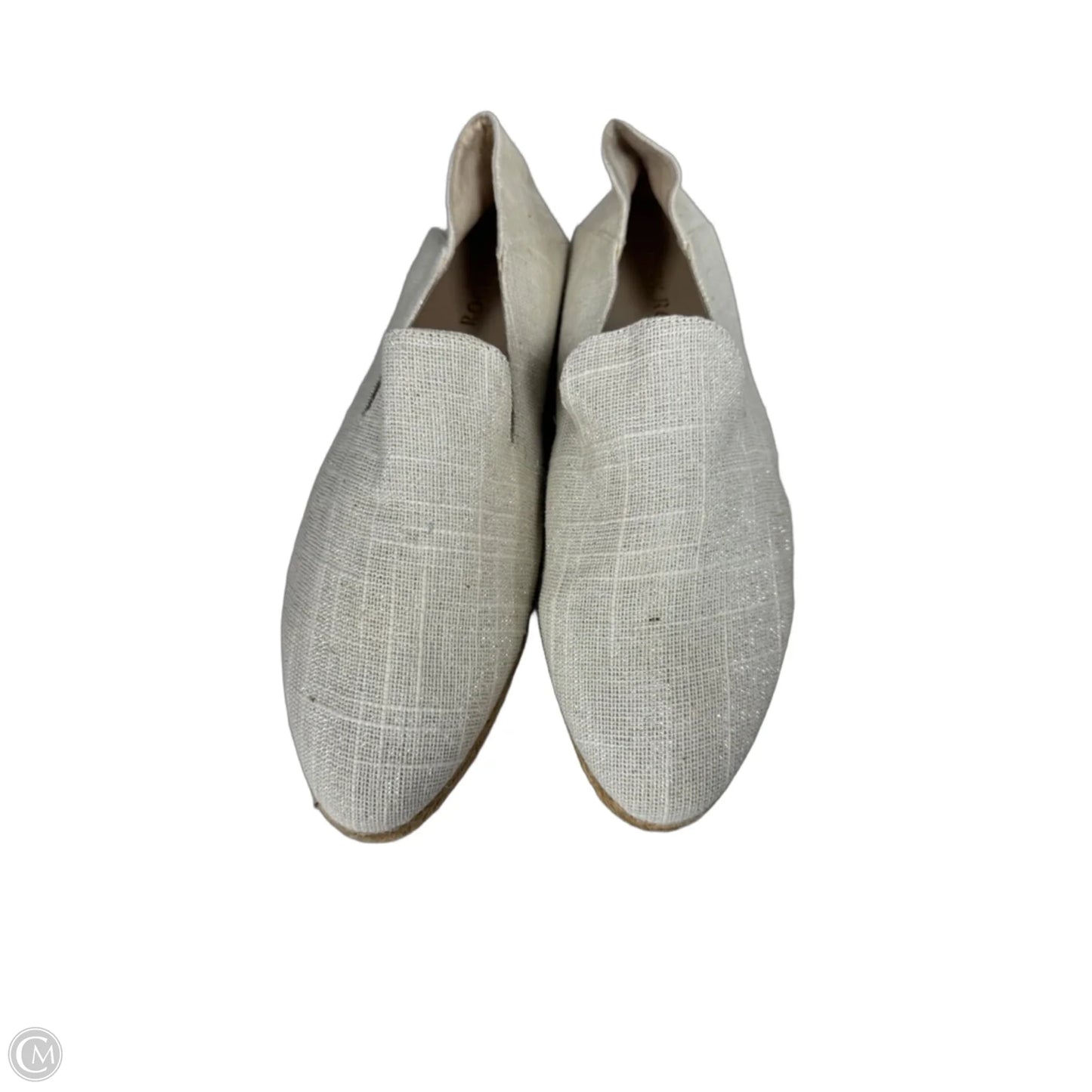 Shoes Flats By Jack Rogers In Cream & Silver, Size: 10