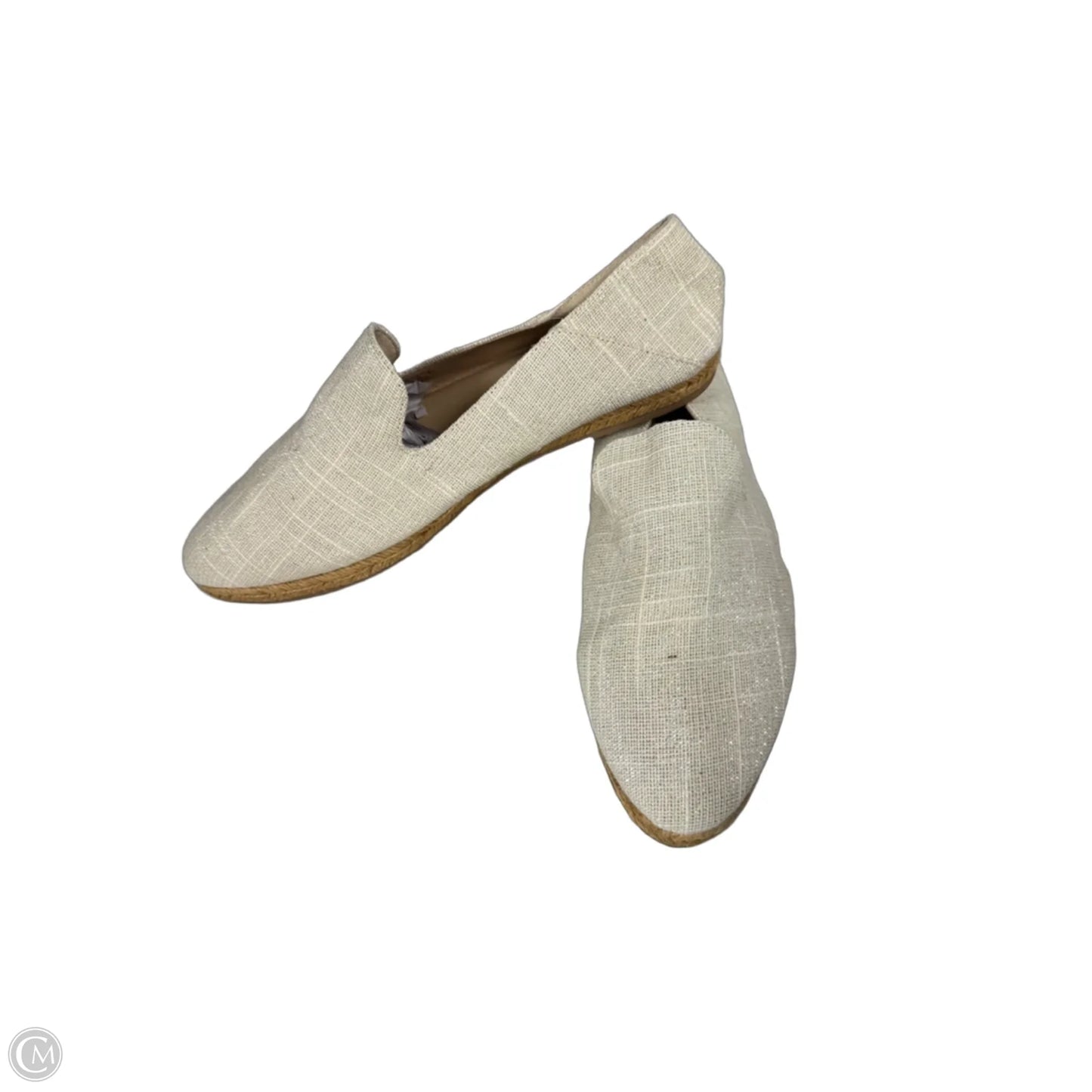 Shoes Flats By Jack Rogers In Cream & Silver, Size: 10