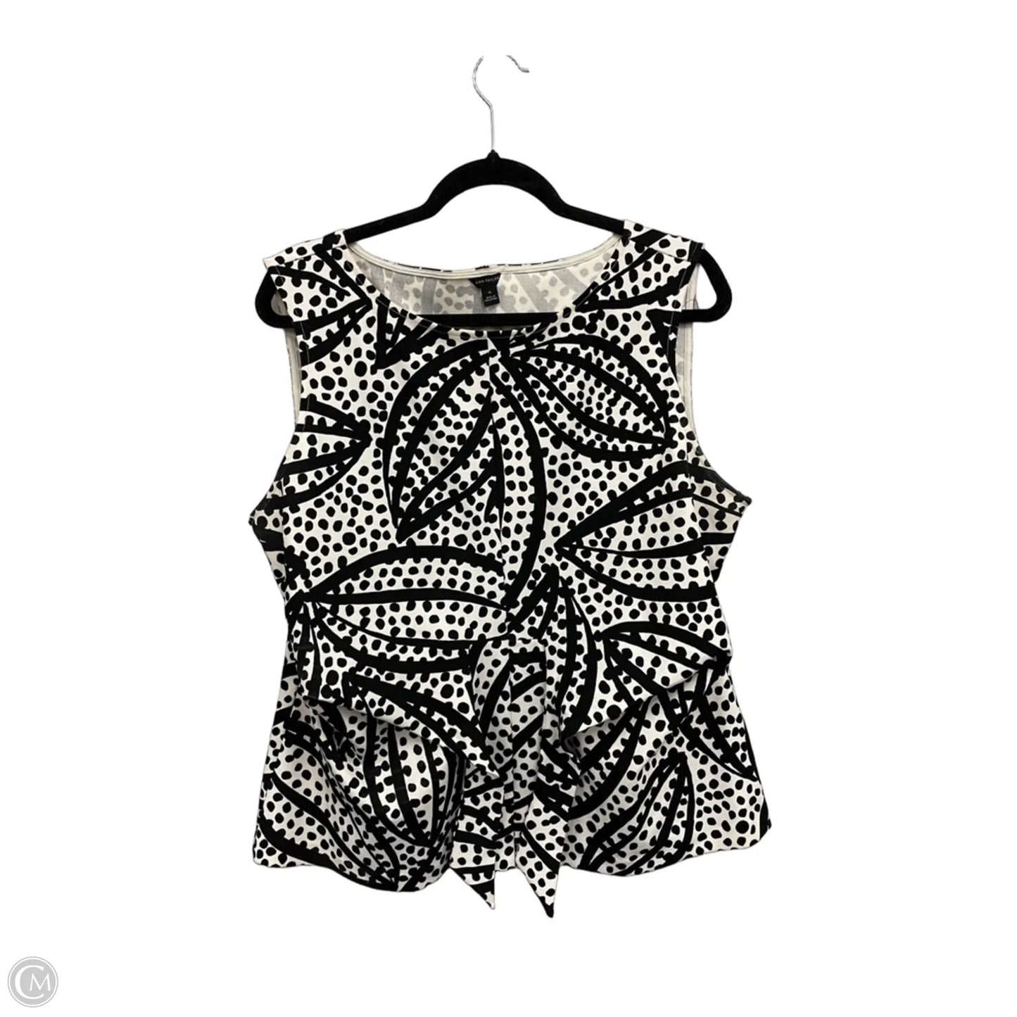 Top Sleeveless By Ann Taylor In Black & White, Size: Xl