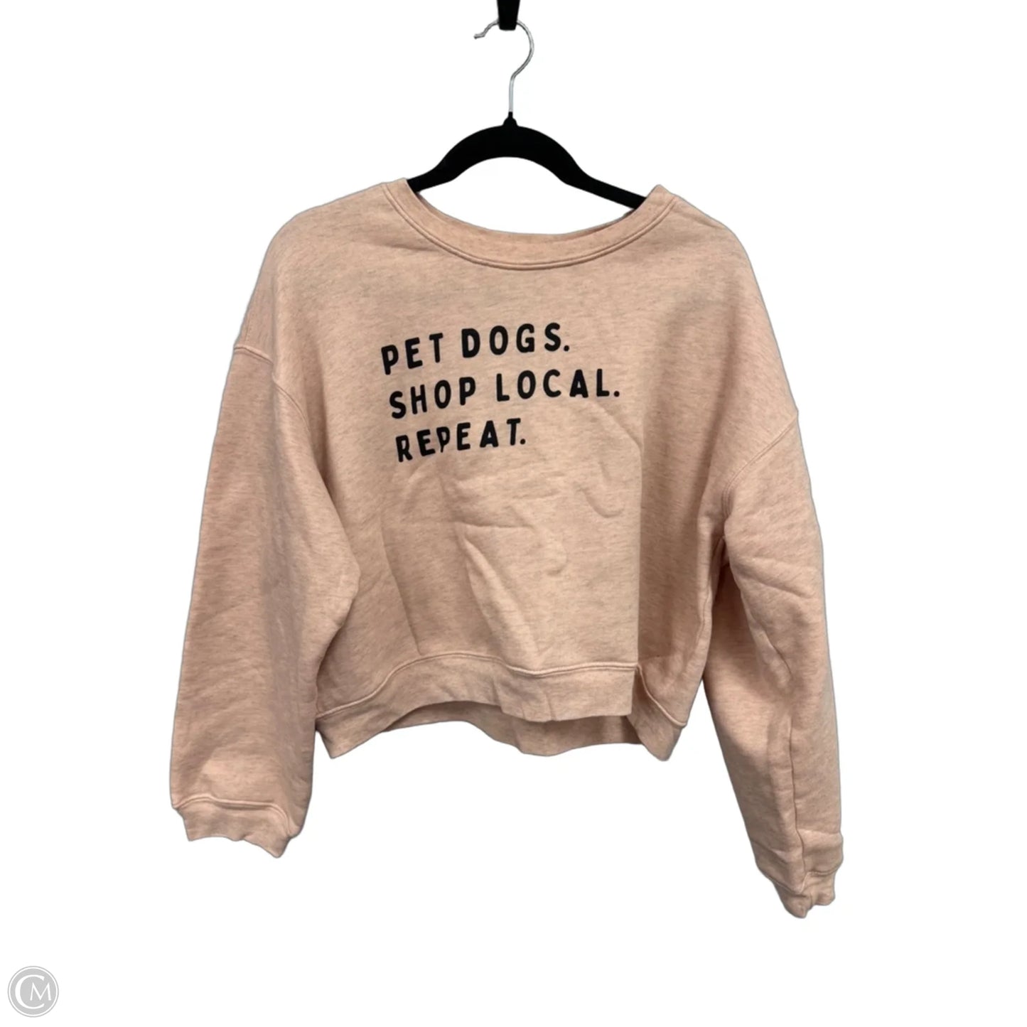 Sweatshirt Collar By Clothes Mentor In Pink, Size: M