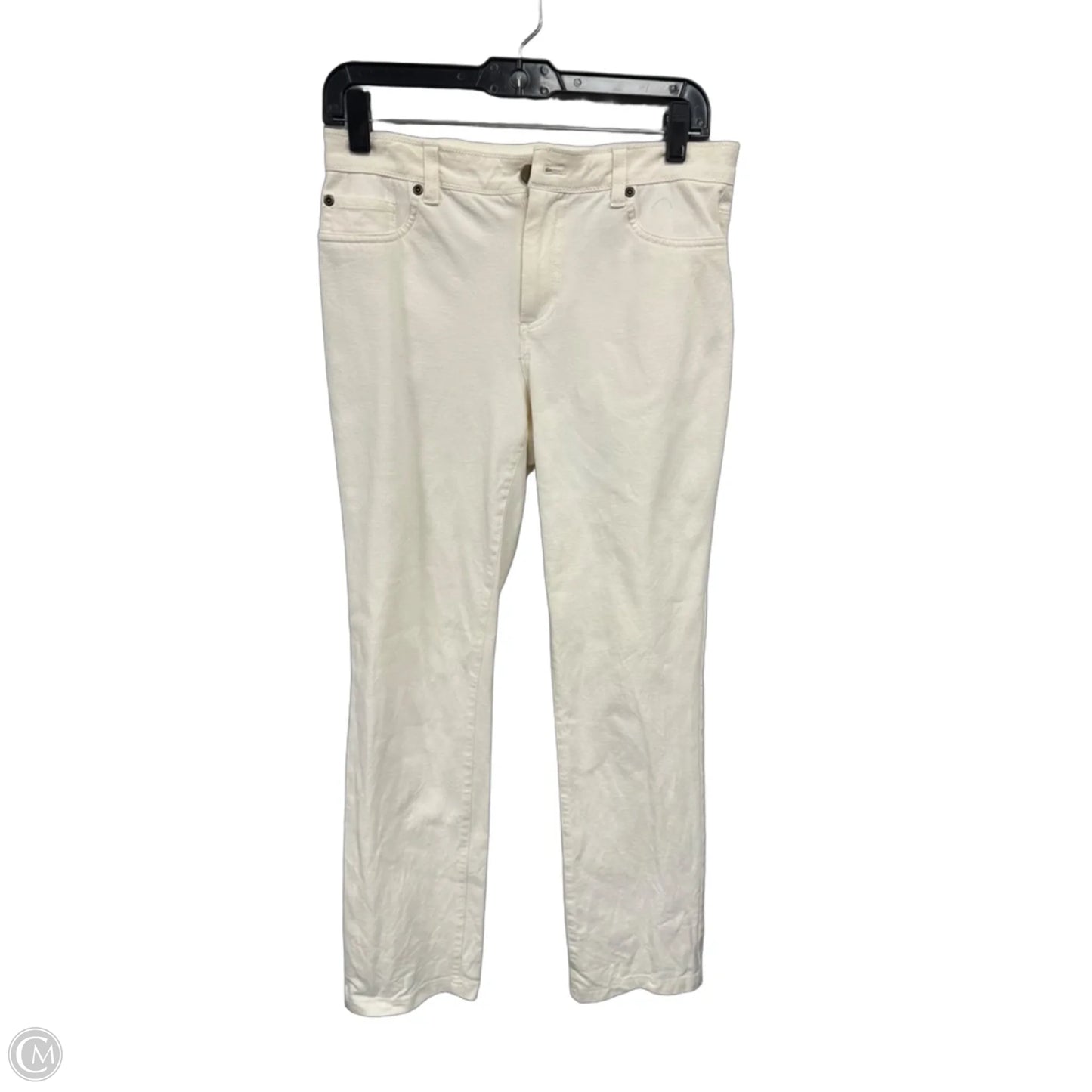 Jeans Straight By Chicos In Cream, Size: S