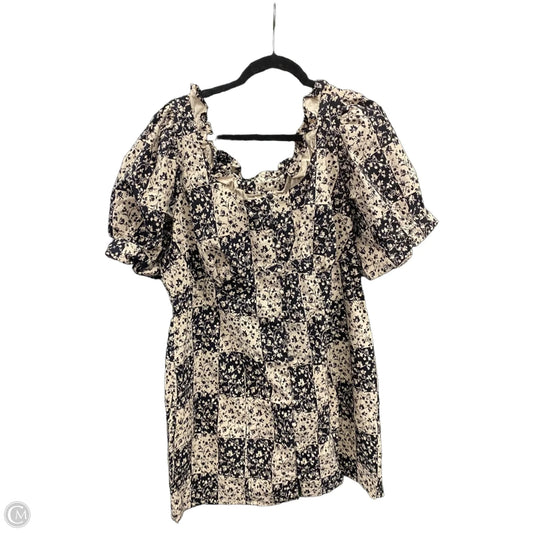 Dress Casual Short By Anthropologie In Black & Tan, Size: 2x