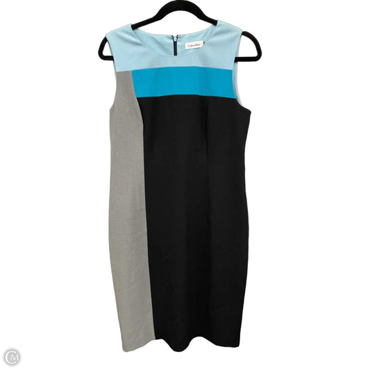 Dress Casual Short By Calvin Klein In Black & Blue, Size: 10