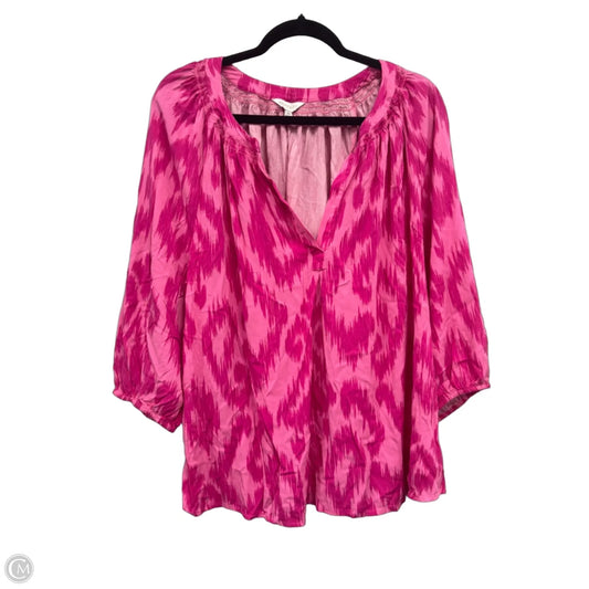 Top 3/4 Sleeve By Crown And Ivy In Pink, Size: 2x