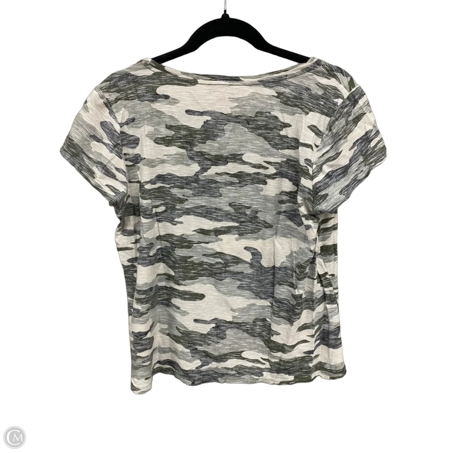Top Short Sleeve By Vince Camuto In Camouflage Print, Size: L