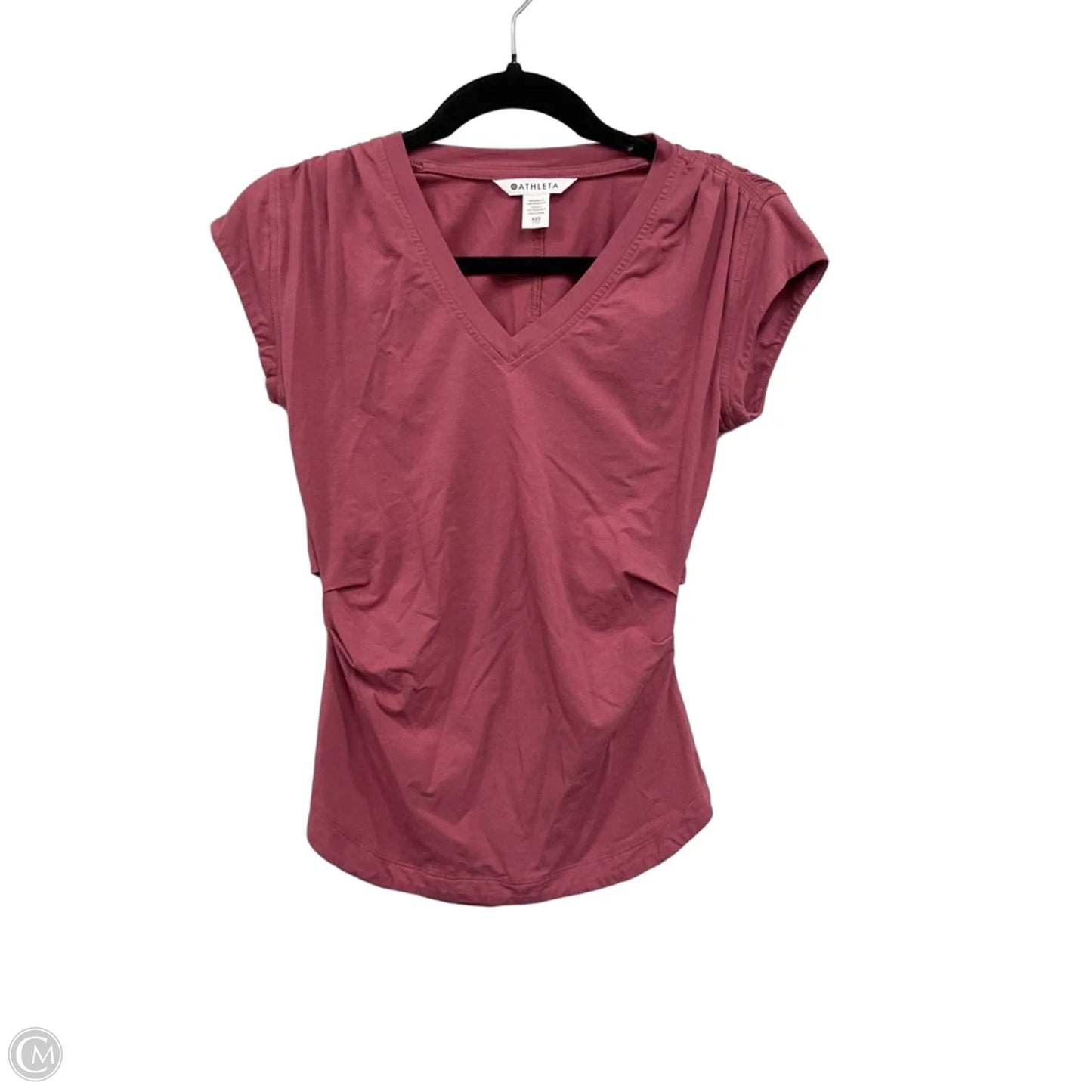 Athletic Top Short Sleeve By Athleta In Mauve, Size: Xxs