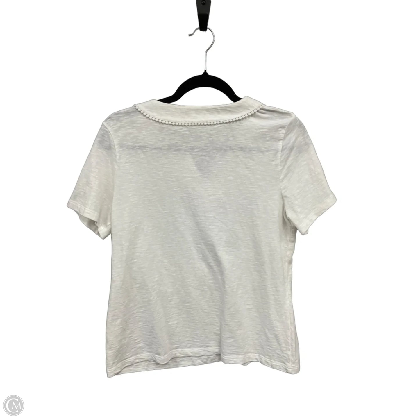 Top Short Sleeve Basic By Talbots In White, Size: Mp