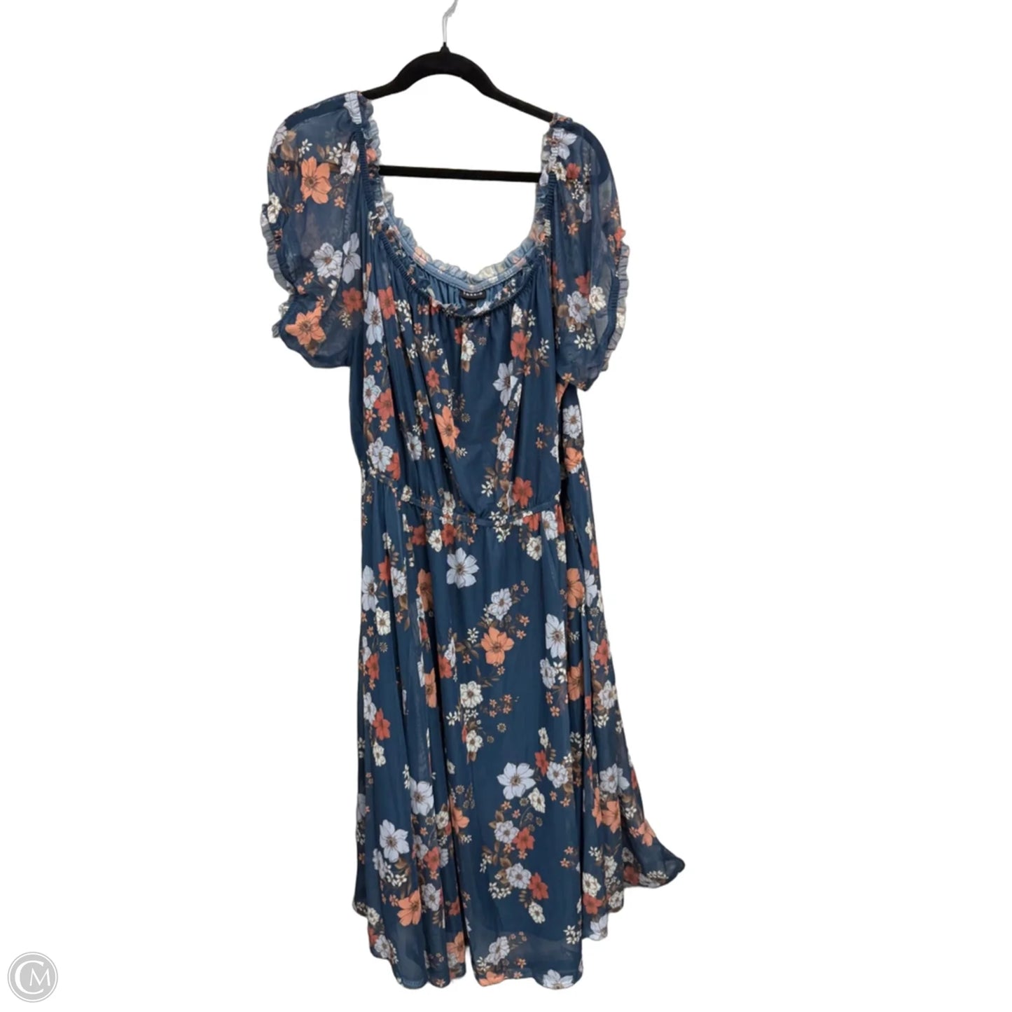 Dress Casual Midi By Torrid In Blue & Orange, Size: 3x