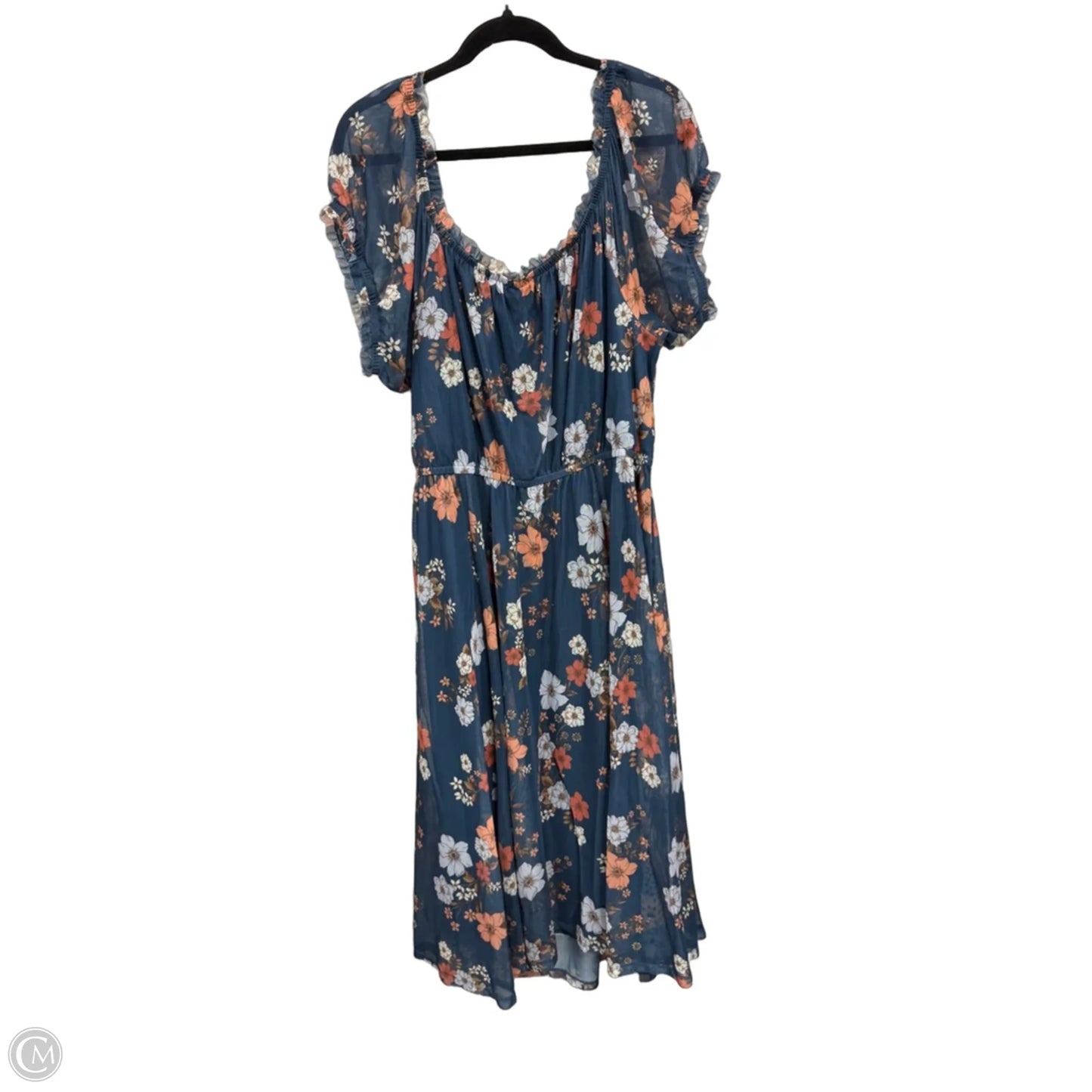 Dress Casual Midi By Torrid In Blue & Orange, Size: 3x