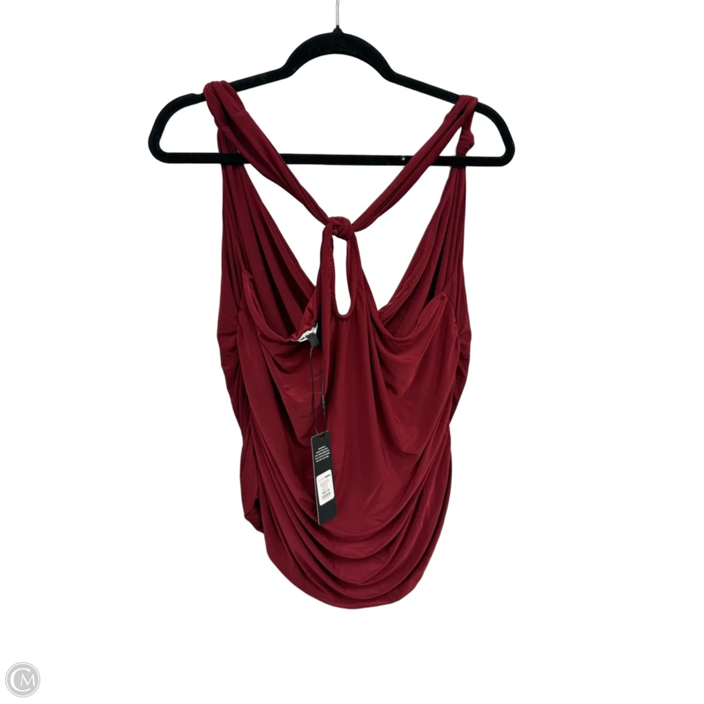 Blouse Sleeveless By Fashion Nova In Red, Size: 3x
