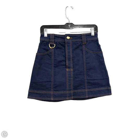 Skirt Mini & Short By Cma In Blue Denim, Size: S