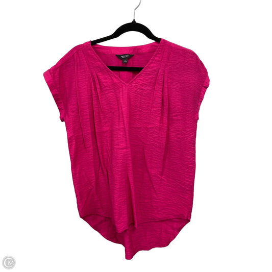 Blouse Short Sleeve By Simply Vera In Pink, Size: S