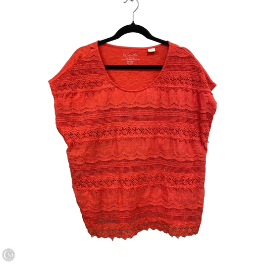 Top Short Sleeve By Chicos In Orange, Size: 3x