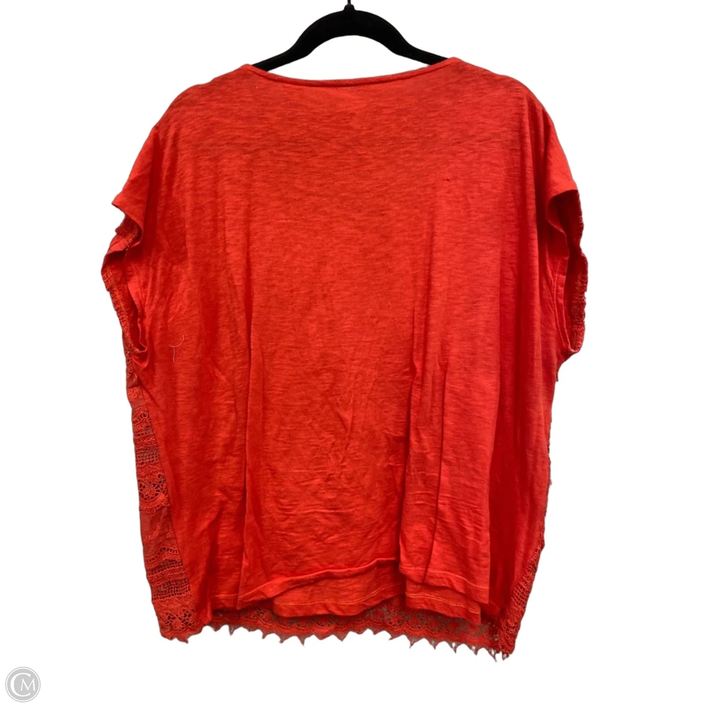 Top Short Sleeve By Chicos In Orange, Size: 3x
