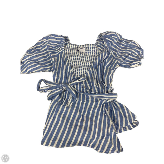 Top Short Sleeve By Old Navy In Blue & White, Size: Xs
