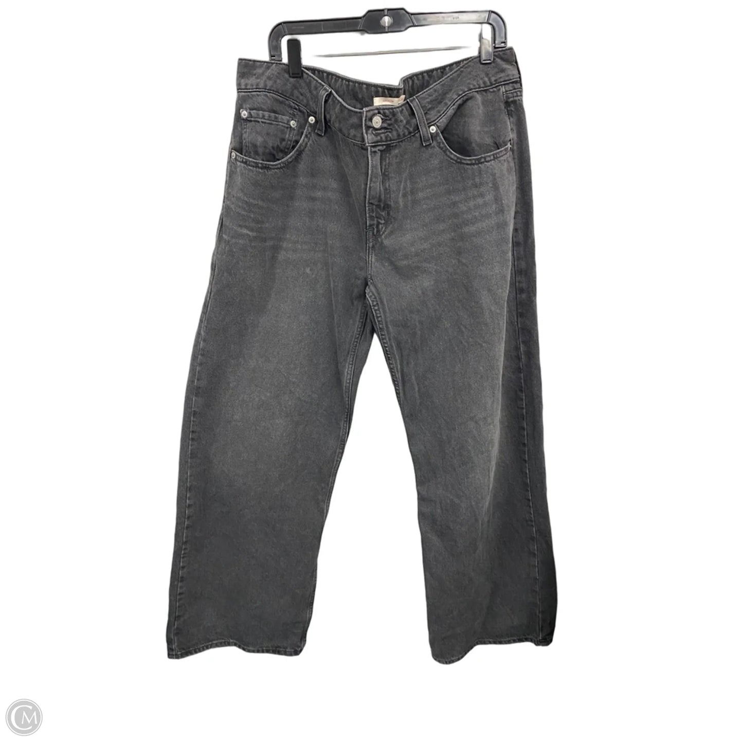 Jeans Wide Leg By Levis In Black, Size: 18
