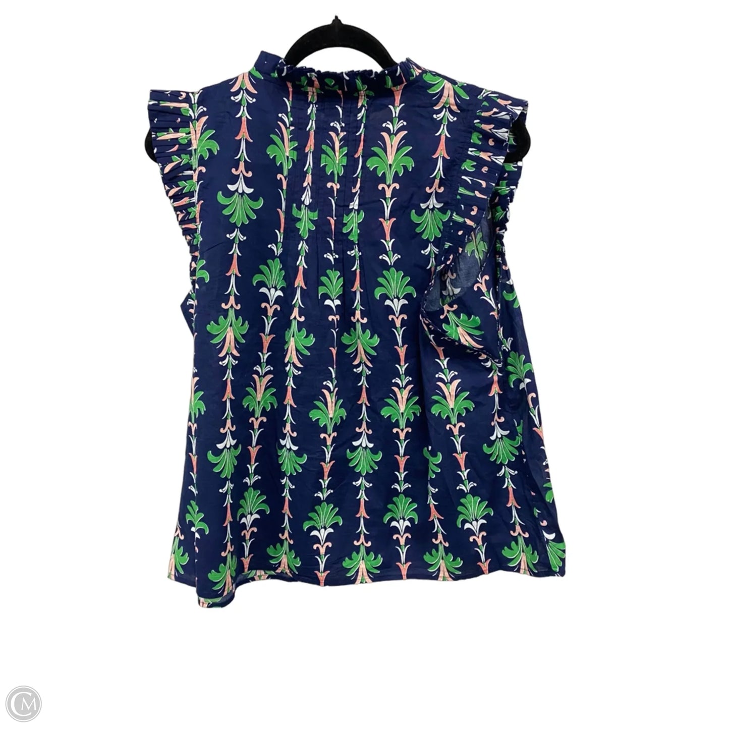 Top Short Sleeve By Crown And Ivy In Blue & Green, Size: Xl