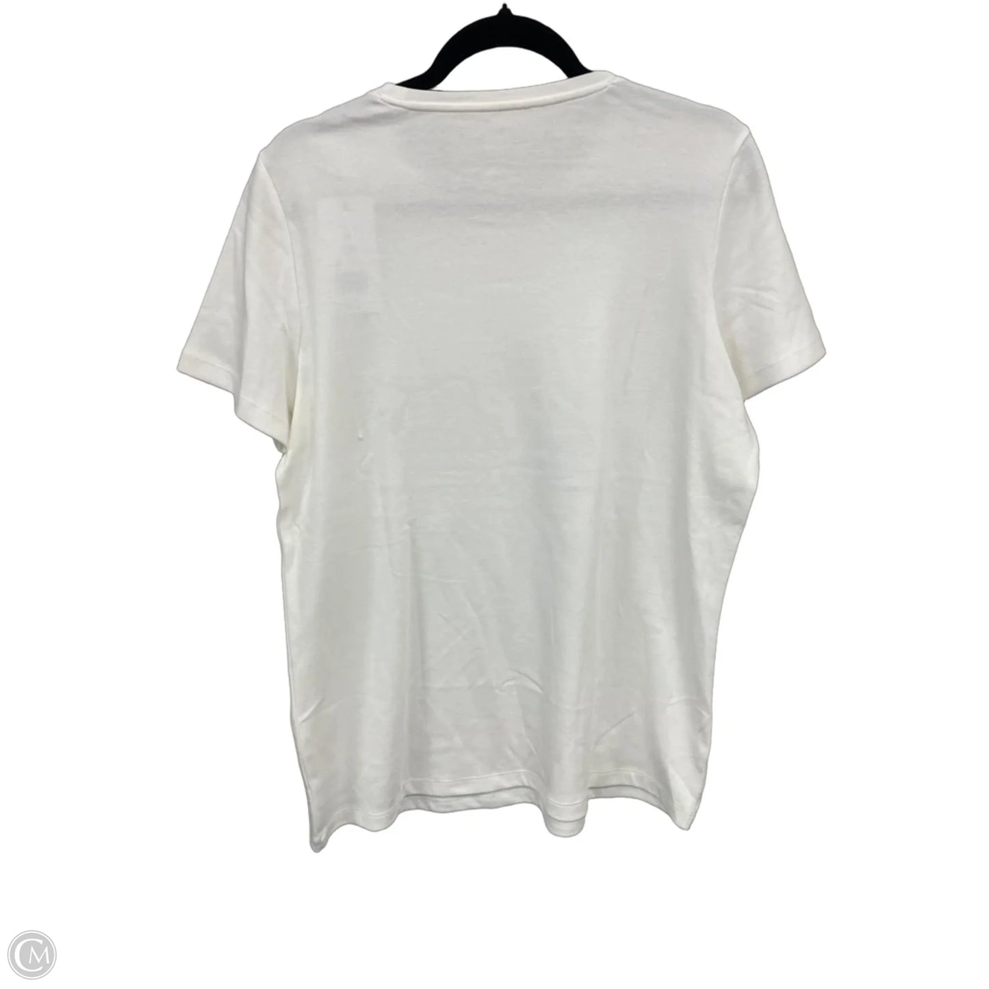 Top Short Sleeve Basic By Kim Rogers In Pink & White, Size: M