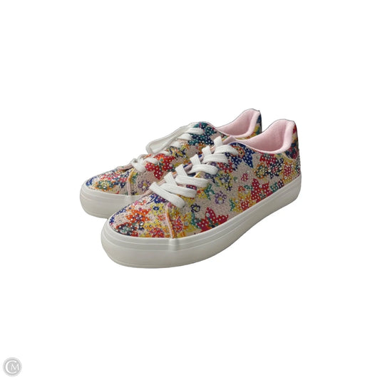 Shoes Sneakers By Sugar In Floral Print, Size: 8