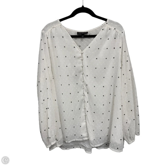Blouse Long Sleeve By Lane Bryant In Black & White, Size: 18