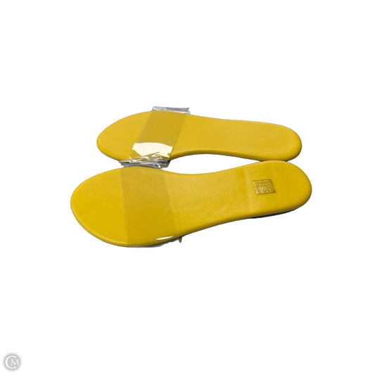 Sandals Flats By Cmf In Yellow, Size: 10.5