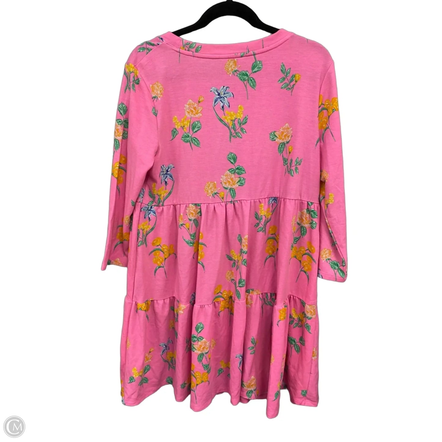 Dress Casual Short By Crown And Ivy In Green & Pink, Size: L